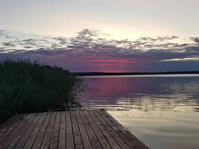 Заказник — закат у мостков